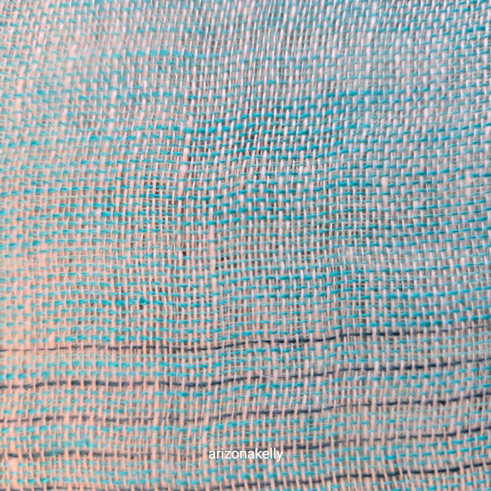 NWOT Linen Scarf Gradient Blue Ombre - Picture 7 of 14